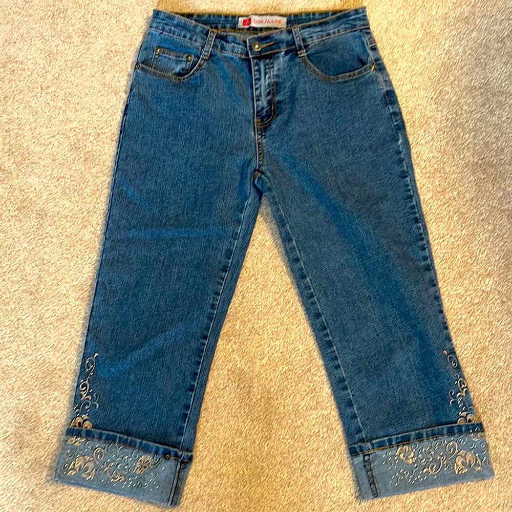 COS Jeans- cropped, embroidered women’s size4